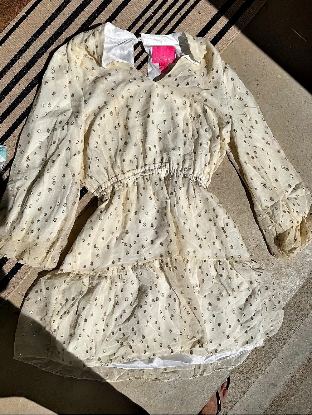 Bebe Embellished Mini Dress in White Size Medium Like New